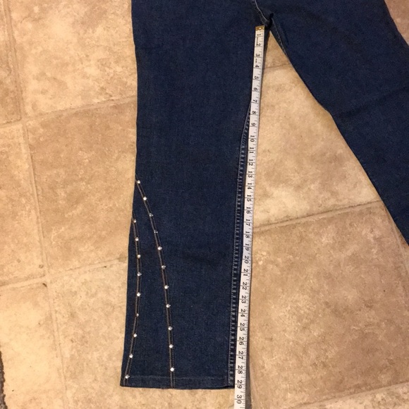 Vintage Lawman Western Studded Sim Fit Jeans Size 14 - Picture 11 of 12